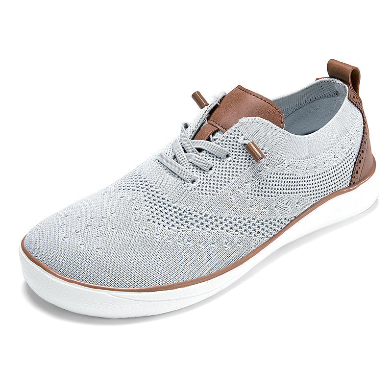 Damen bequeme und atmungsaktive Sneakers mit elastischer Strick-Oberfläche R&B