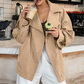 Damen Oversized Trenchcoatjacke mit eleganten Details R&B