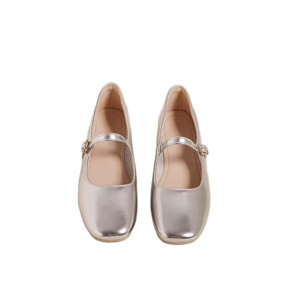 Damen elegante Ballerinas mit dekorativer Schnalle R&B