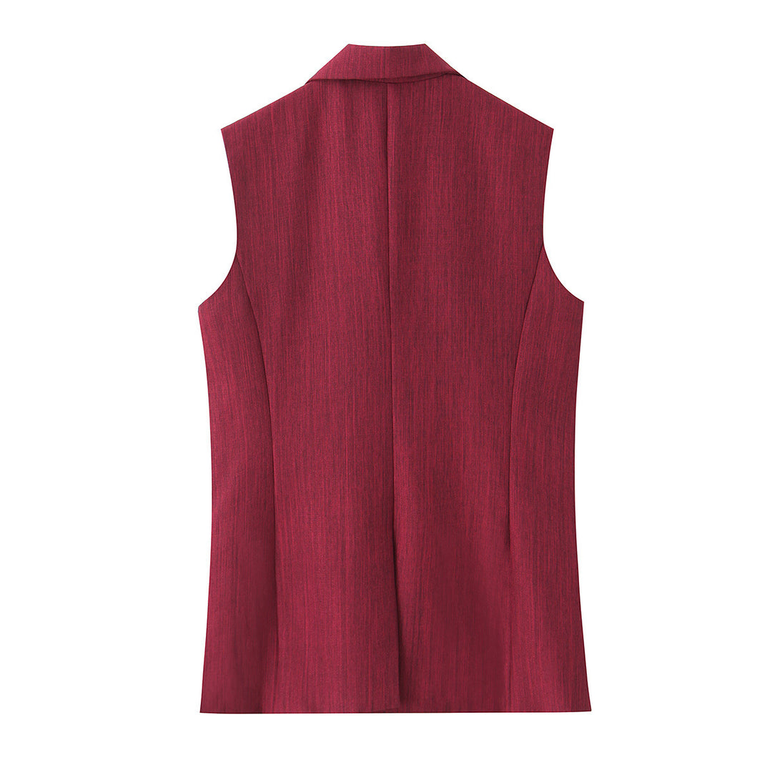 Damen Zweiteiliges Anzug-Outfit mit ärmelloser Weste und locker sitzenden Hose R&B