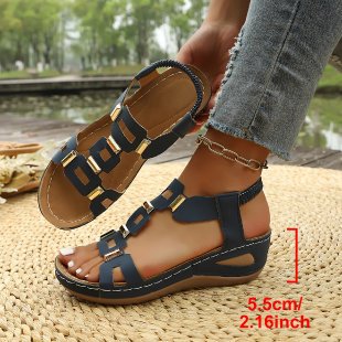 Damen Riemchen-Sandalen mit modischem Verschluss R&B