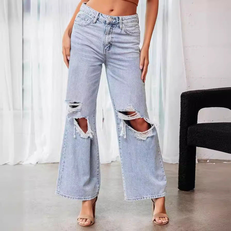 Damen Jeansjacke mit lässigem Schnitt und fransigem Saum R&B