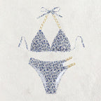 Damen Triangel-Bikini mit eleganten Kettenakzenten
