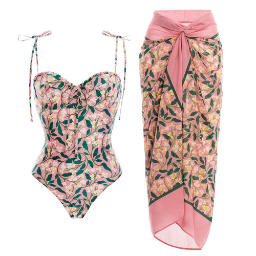Damen Bikiniset mit verspielten Rüschen und hohem Taillenbund R&B