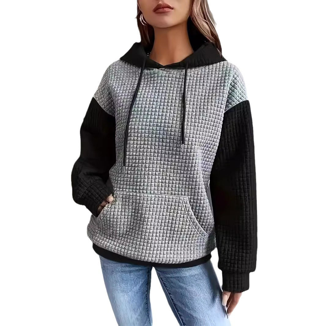 Damen Kapuzenpullover mit strukturiertem Design und praktischen Taschen R&B