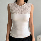 Damen Spitzen-Cami-Top mit stilvollem Design und feinen Akzenten R&B