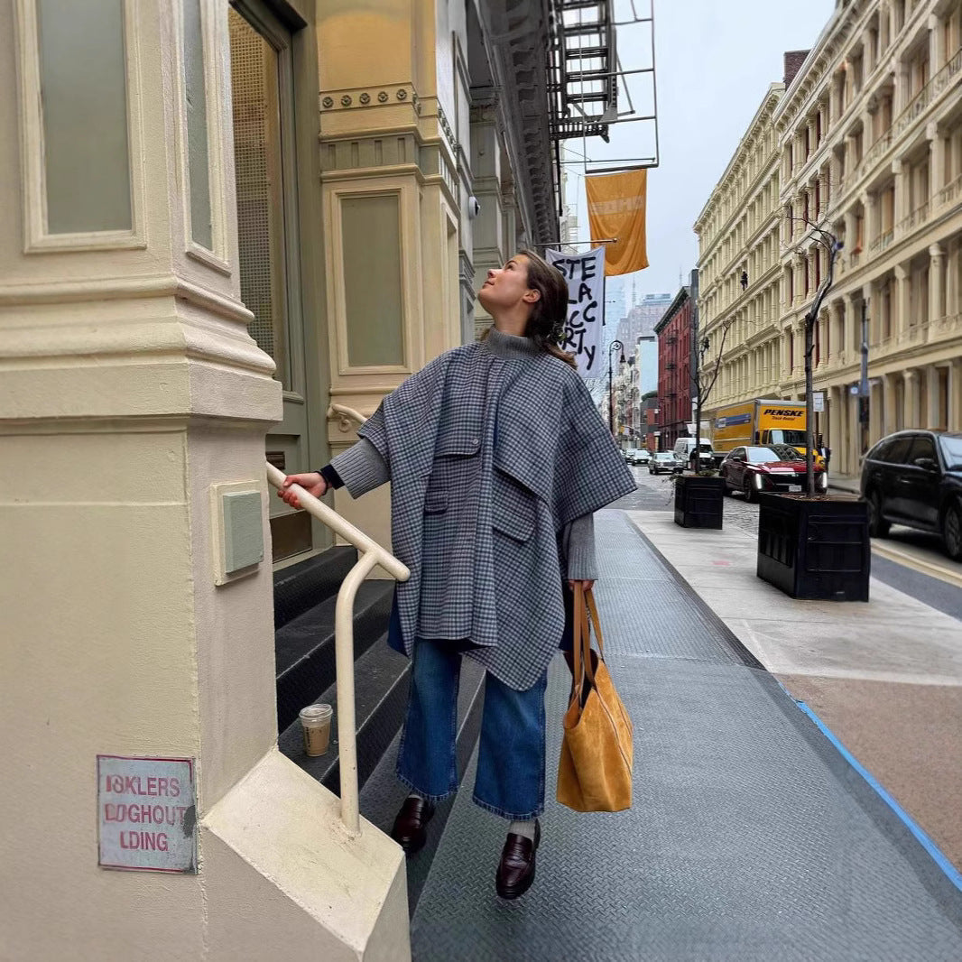 Damen modische Überwurfjacke mit großzügigen Taschen und strukturiertem Design R&B
