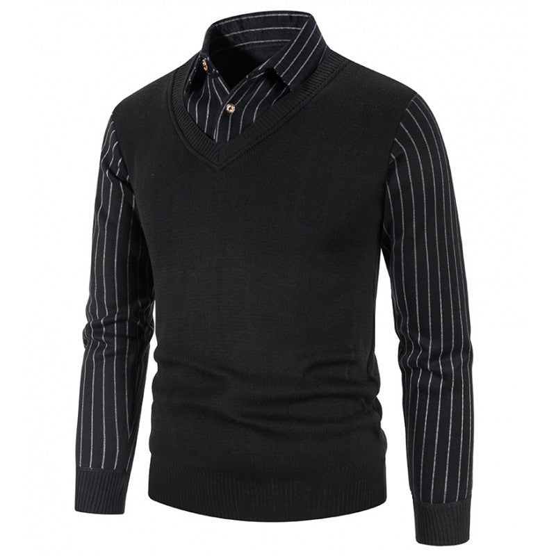 Herren eleganter V-Ausschnitt Pullover R&B