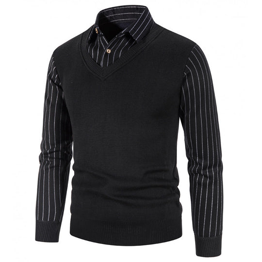 Herren eleganter V-Ausschnitt Pullover R&B