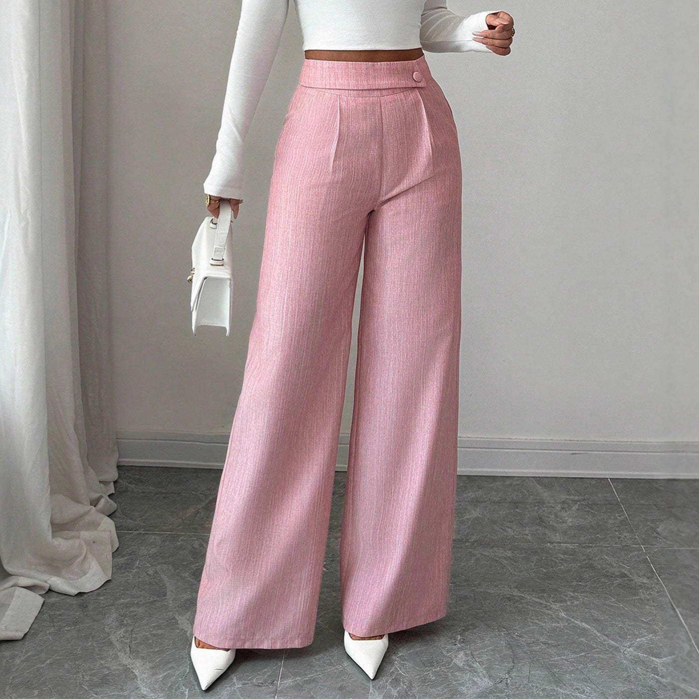 Damen weite High-Waist-Hosen R&B