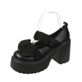 Damen elegante Blockabsatz-Sandalen mit raffiniertem Schleifen-Design R&B