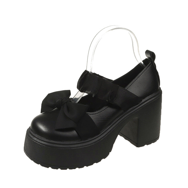Damen elegante Blockabsatz-Sandalen mit raffiniertem Schleifen-Design R&B