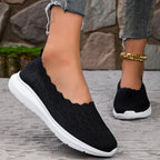 Damen Strick-Sneaker mit flexiblem Design und rutschfester Sohle