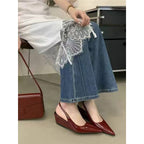 Damen Slingback High Heel Schuhe mit spitzem Design R&B