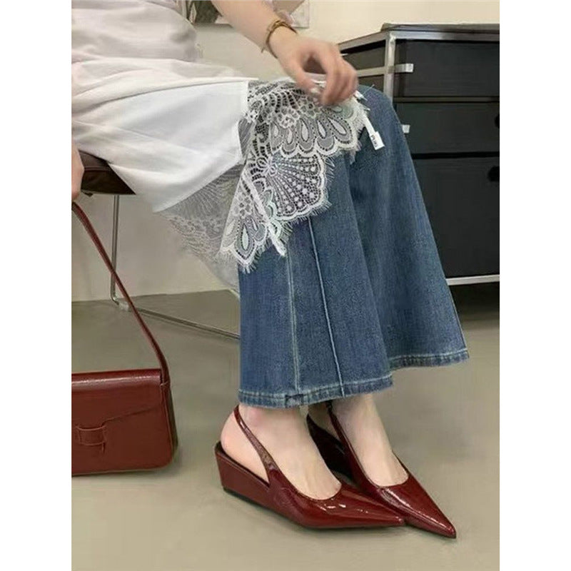 Damen Slingback High Heel Schuhe mit spitzem Design R&B