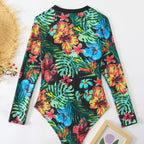 Damen Einteiler Badeanzug mit floralem Muster R&B