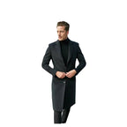 Herren eleganter lange Wool Blend Mantel R&B