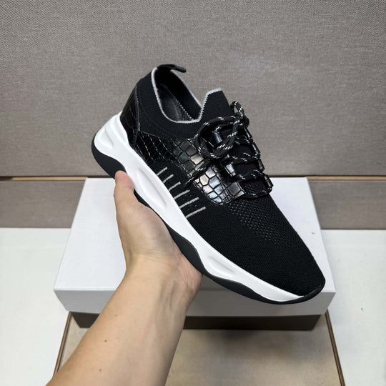 Damen Sportliche Sneakers mit atmungsaktiver Strickoberfläche und flexiblem Profil R&B