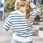 R&B | Gestreifter Strickpullover aus Feinem Material