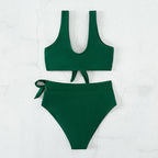 Damen Hochtailliertes Bikini-Set mit bindbarem Oberteil und eleganter Passform R&B