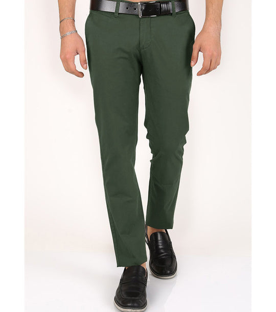 Herren Chinohose schmal mit Elastikbund