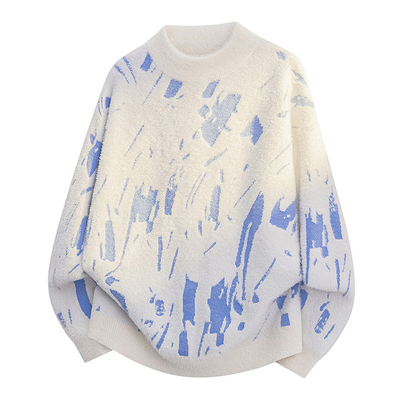 Damen modischer Strickpullover mit lässigem Oversized-Schnitt