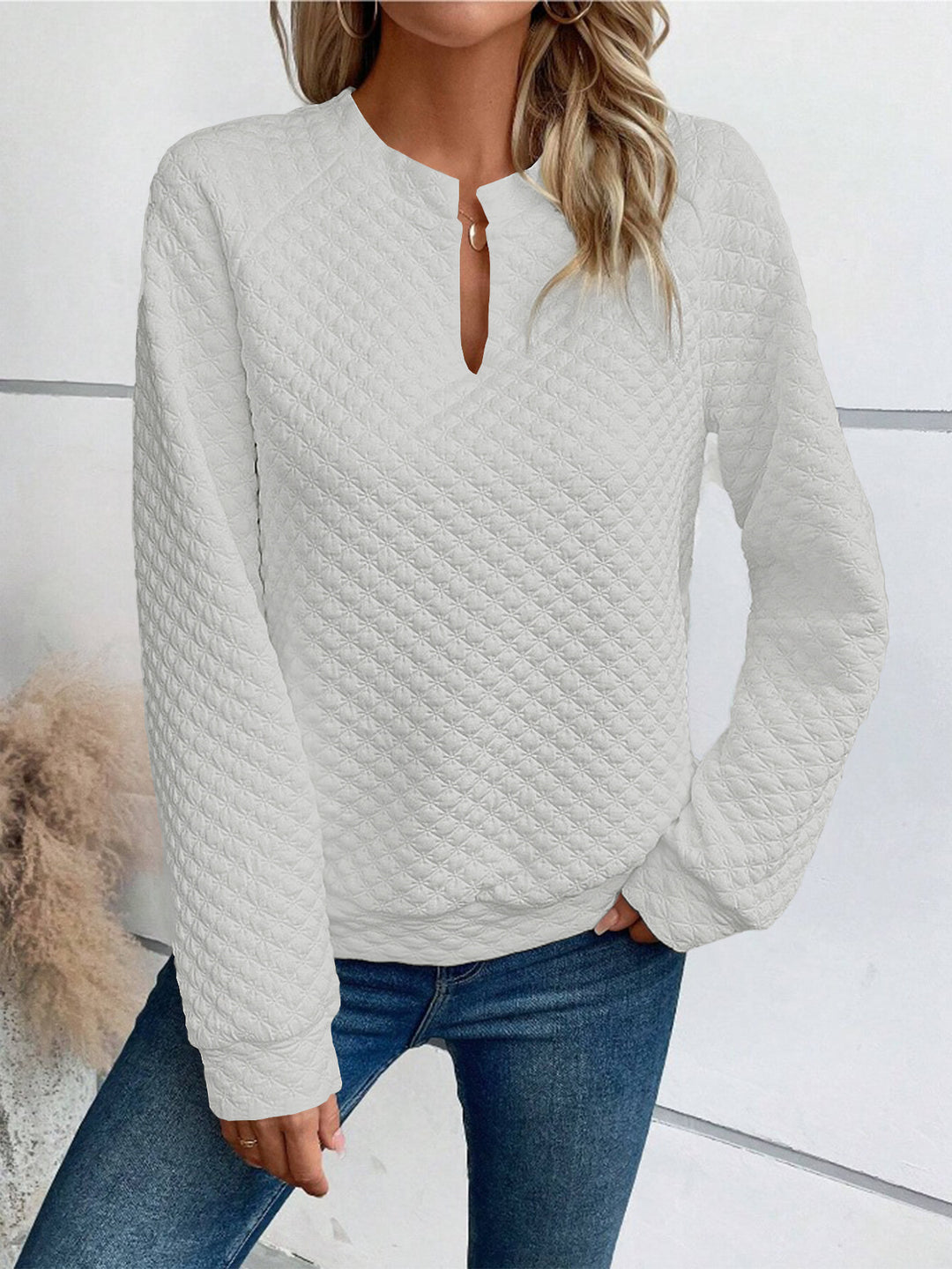 Damen Quilted Pullover R&B