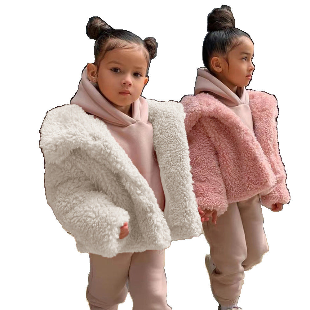 Damen Kuschelige Fleecejacke mit voluminösem Schnitt und großem Kragen R&B