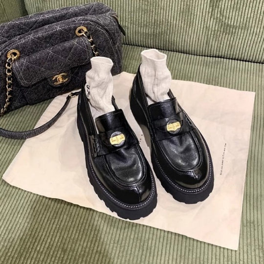 Damen Mokassins mit modischem Riemen und elegantem Metallakzent R&B