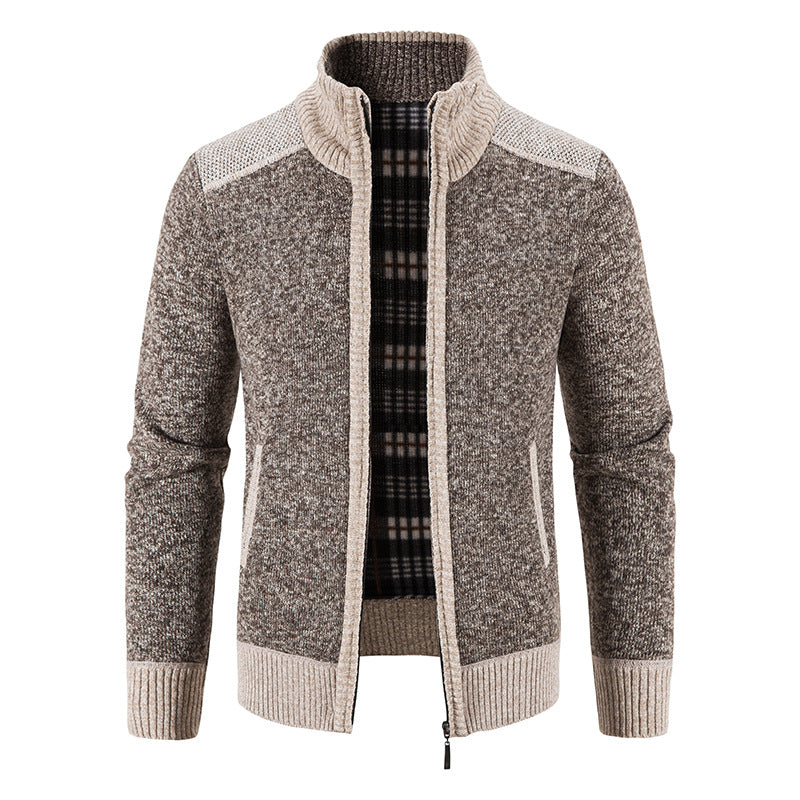 Herren Strickjacke mit modernem Reißverschluss R&B
