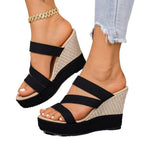 Damen Wedge-Sandalen mit flexiblem Riemendesign und komfortablem Fußbett R&B