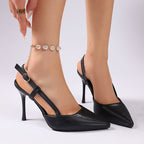 Damen Slingback High Heels mit spitzem Zehenbereich R&B