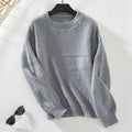 Damen modischer Strickpullover mit strukturiertem Design und lässigem Schnitt