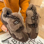 Damen Sneaker mit kuscheligem Lammfell und rutschfester Sohle R&B