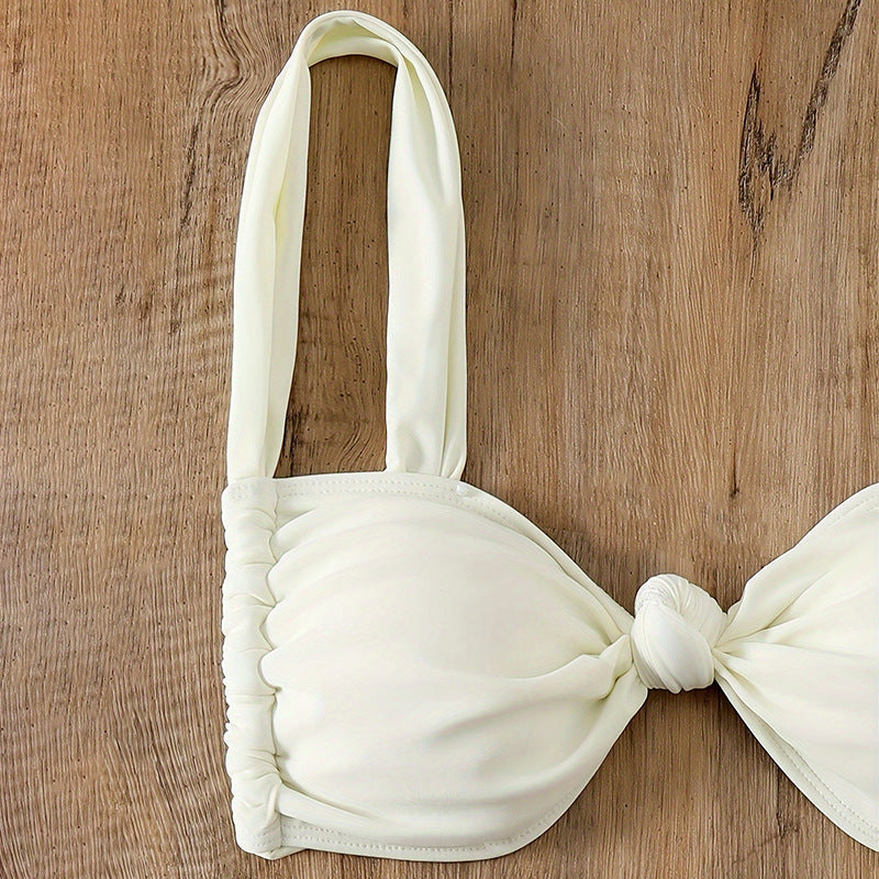 Damen Triangel-Bikini mit knotendem Oberteil und hohem Beinausschnitt R&B