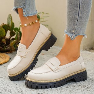 Damen Mokassins mit klobiger Gummisohle und modischem Obermaterial R&B