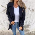 Damen Modische und vielseitige Doppelreiher-Jacke R&B