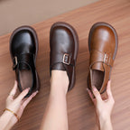 Damen Modische Schnürschuhe mit trendiger Schnallen-Optik R&B