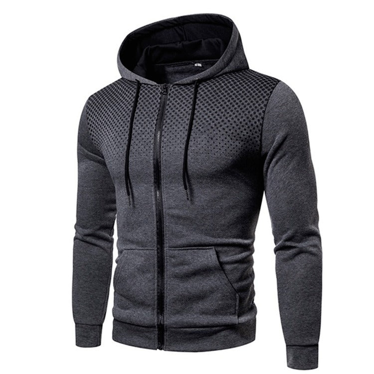 Herren modische Zip-Hoodie mit atmungsaktiven Einsätzen R&B