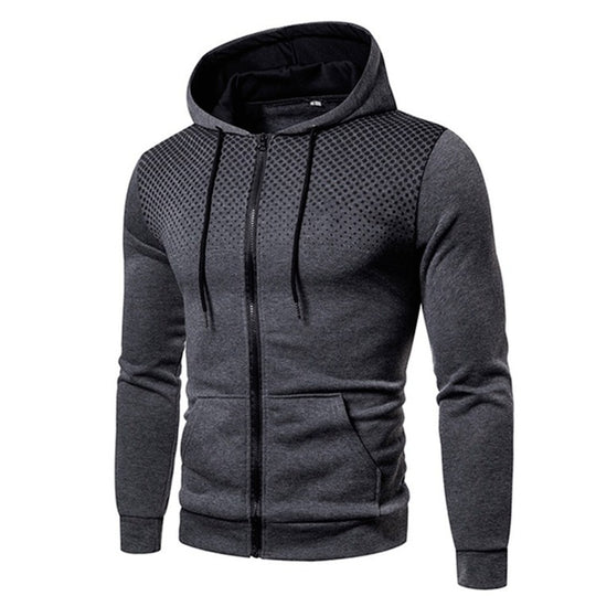 Herren modische Zip-Hoodie mit atmungsaktiven Einsätzen R&B