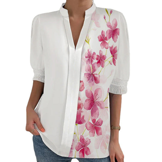 Damen Bluse mit elegantem Floral-Design R&B