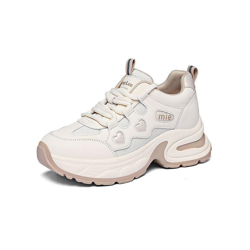 Damen Sportliche Chunky Sneakers mit Herz-Details und dämpfender Sohle R&B