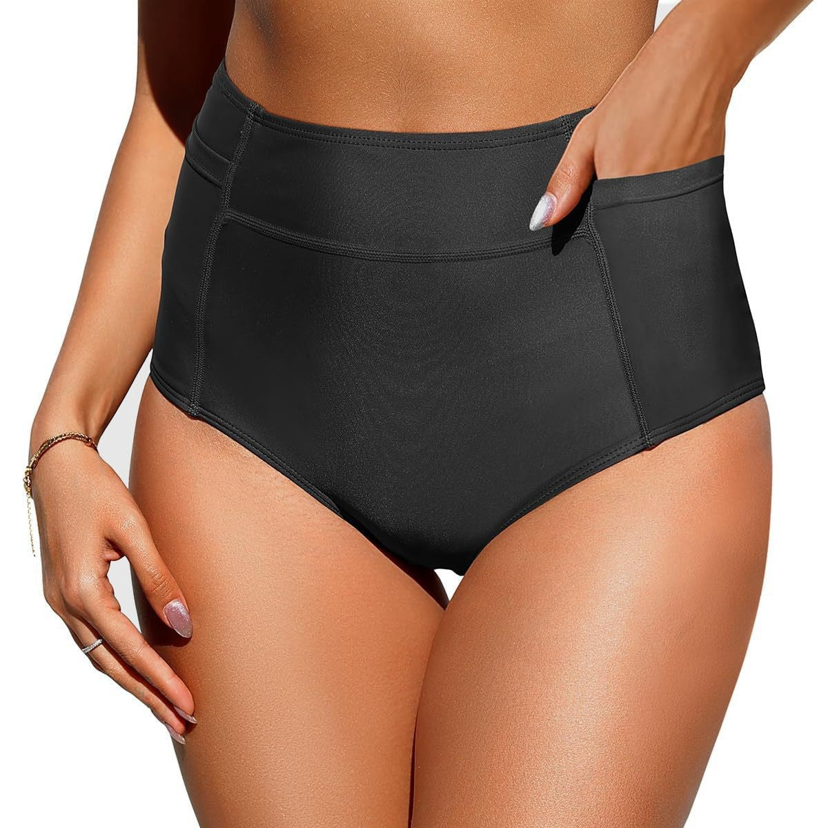 Damen Hochtaillierte Badeshorts R&B