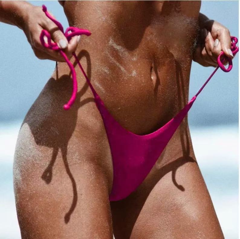 Damen Bikini-Höschen mit ultra-hohem Schnitt und verstellbaren Trägern R&B