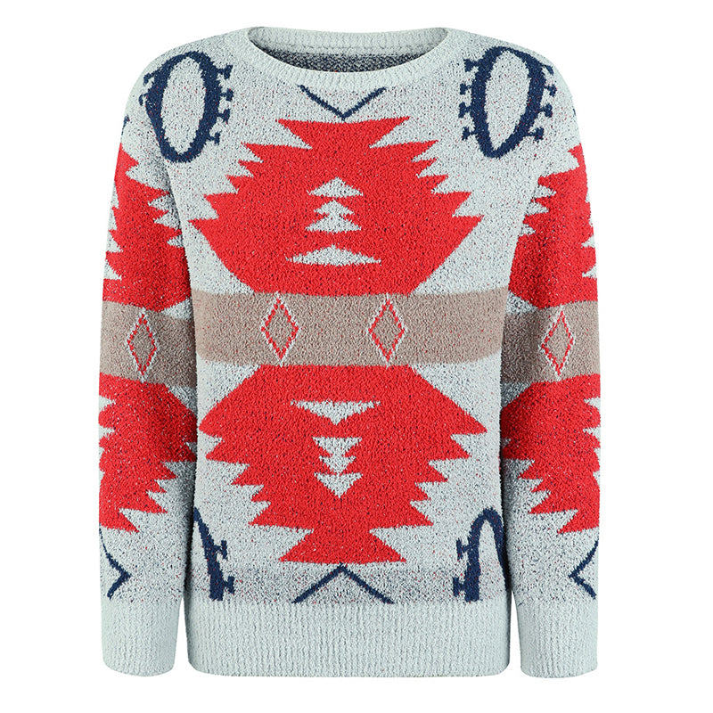 R&B | Geometrischer Strickpullover Mit Modernem Look