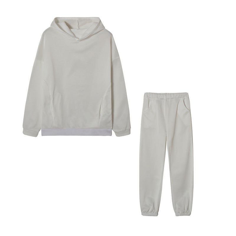 Damen lässiges Hoodie-Set mit elastischer Taillierung und praktischen Taschen R&B