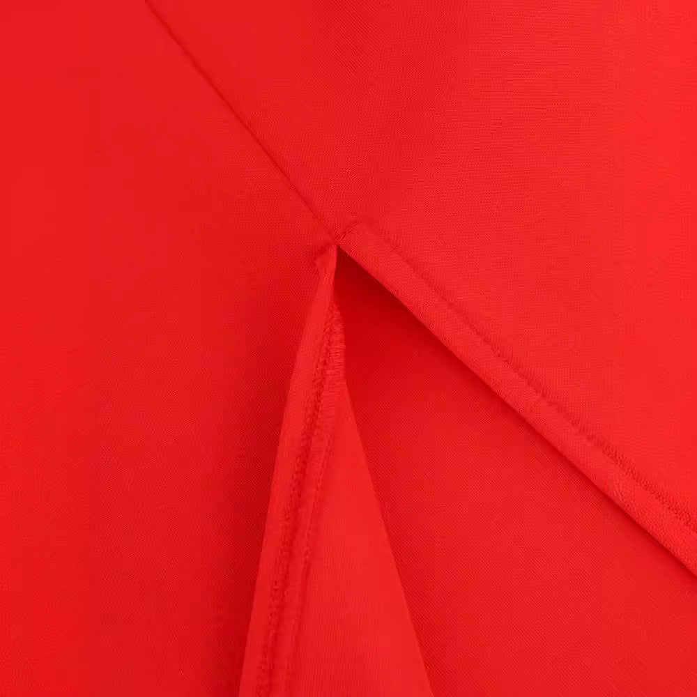 Damen figurbetontes Kleid mit asymmetrischen Rüschen R&B