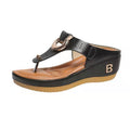 Damen Wedge-Sandalen mit elegantem Zehensteg und komfortabler Fußbettgestaltung R&B