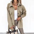 Damen Overshirt-Jacke mit praktischen Taschen und modernem Schnitt R&B