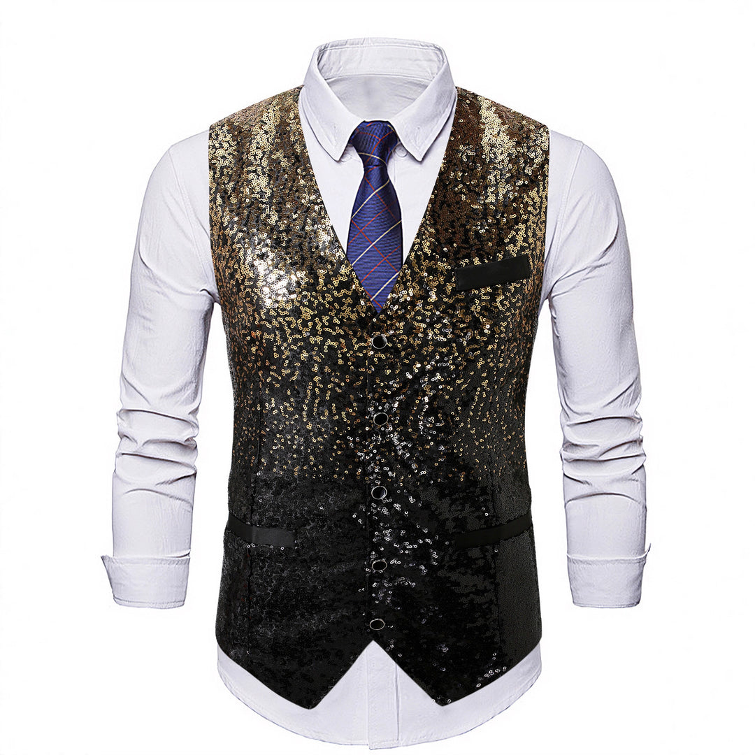 Herren eleganter Paillettenblazer R&B